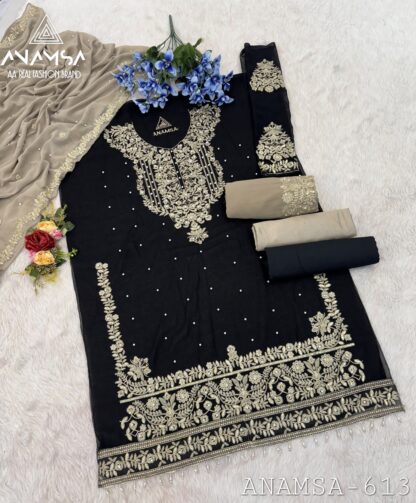 ANAMSA 613 SEMI STITCHED PAKISATNI SUITS WITH PRICE - Image 7