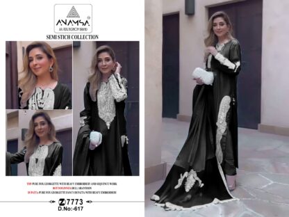 ANAMSA 617 SEMI STITCHED DESIGNER PAKISTANI SUITS ONLINE