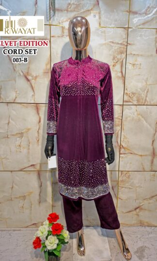 RAWAYAT 003 B VELVET CORD SET COLLECTION SUPERHIT DESIGNRAWAYAT 003 B VELVET CORD SET COLLECTION SUPERHIT DESIGN