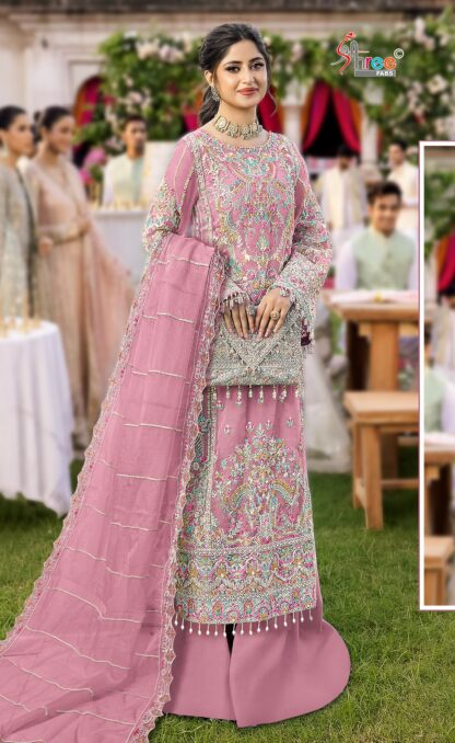 SHREE FABS K 5053 B ORGANZA PAKISTANI TOP PLAZZO WHOLESALE PAKISTANI SUITS FOR WINTER, SHREE FABS K 5053 B, WHOLESALE SUITS COLLECTION  DEEPSY SUITS, Pakistani Suits, Salwar Kameez, SHREE FABS, Single, Suits