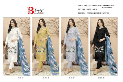 BILQIS B 80 A PAKISTANI SUITS WITH PRICE