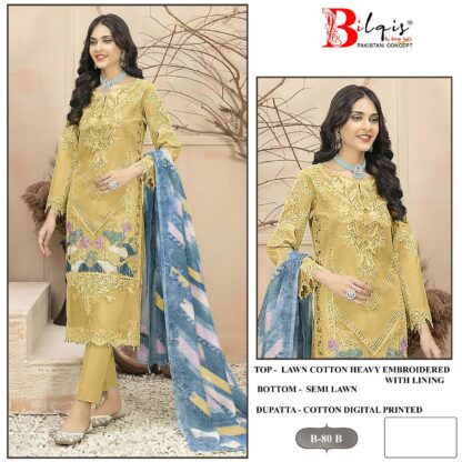 BILQIS B 80 B DESIGNER PAKISTANI SUITS WITH PRICE