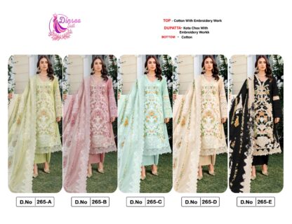 DINSAA SUITS 265 E PAKISTANI SUITS WHOLESALE IN SURAT