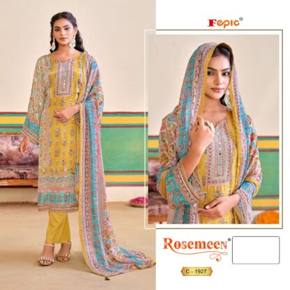 FEPIC ROSEMEEN C 1927 PAKISTANI SUITS WHOLESALE IN SURAT BEST QUALITY PAKISTANI SUITS, FEPIC ROSEMEEN C 1927, FEPIC ROSEMEEN C 1928 PAKISTANI SUITS ONLINE, PAKISTANI SUITS AT MANUFACTURER PRICE, PAKISTANI SUITS BEST PRICE, PAKISTANI SUITS COLLECTION, PAKISTANI SUITS ONLINE SHOPPING, PAKISTANI SUITS ONLINE SHOPPING IN INDIA, PAKISTANI SUITS WHOLESALE  FEPIC ROSEMEEN, Pakistani Suits, Salwar Kameez, Single, Suits