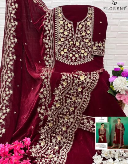FLORENT 1016 B VELVET COLLECTION PAKISTANI SUITS FOR LADIES BEST QUALITY PAKISTANI SUITS, FLORENT 1016 B VELVET COLLECTION, PAKISTANI SALWAR KAMEEZ, PAKISTANI SUITS AT MANUFACTURER PRICE, PAKISTANI SUITS MANUFACTURER IN SURAT, PAKISTANI SUITS WHOLESALE IN DELHI, PAKISTANI SUITS WHOLESALER FROM SURAT  FLORENT, Suits, ZIAAZ DESIGNER