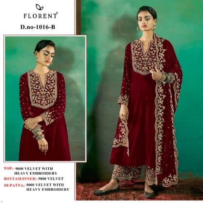 FLORENT 1016 B VELVET COLLECTION PAKISTANI SUITS FOR LADIES BEST QUALITY PAKISTANI SUITS, FLORENT 1016 B VELVET COLLECTION, PAKISTANI SALWAR KAMEEZ, PAKISTANI SUITS AT MANUFACTURER PRICE, PAKISTANI SUITS MANUFACTURER IN SURAT, PAKISTANI SUITS WHOLESALE IN DELHI, PAKISTANI SUITS WHOLESALER FROM SURAT  FLORENT, Suits, ZIAAZ DESIGNER