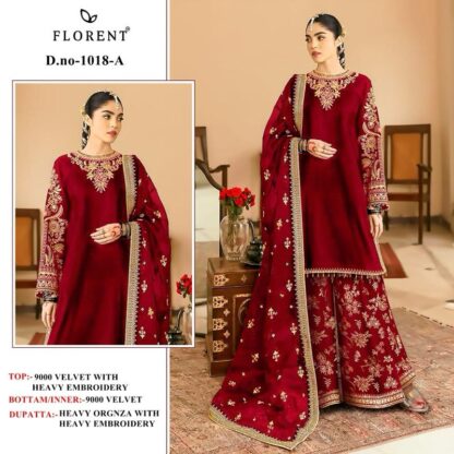 FLORENT 1018 A VELVET PAKISTANI SUITS WITH PRICE BEST QUALITY PAKISTANI SUITS, FLORENT 1018 A VELVET, PAKISTANI SALWAR KAMEEZ, PAKISTANI SUITS AT MANUFACTURER PRICE, PAKISTANI SUITS MANUFACTURER IN SURAT, PAKISTANI SUITS WHOLESALE IN DELHI, PAKISTANI SUITS WHOLESALER FROM SURAT  FLORENT, Suits, ZIAAZ DESIGNER