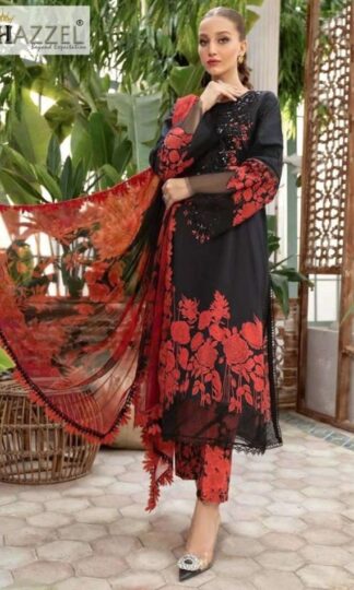 HAZZEL 0143 COTTON DESIGNER PAKISTANI SUITS WITH PRICEHAZZEL 0143 COTTON DESIGNER PAKISTANI SUITS WITH PRICE