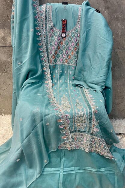 HOOR TEX H 341 B GEORGETTE WHOLESALE PAKISTANI SUITS ONLINE