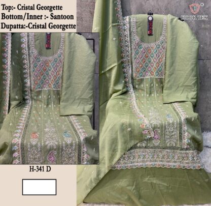 HOOR TEX H 341 D GEORGETTE PAKISTANI SUITS ONLINE INDIA