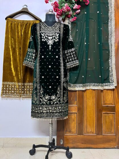 LC 1324 NEW VELVET KURTI-PLAZZO SET ONLINE WHOLESALE LC 1324, SALWAR KAMEEZ WHOLESALER  LC, PLAZZO, Single, Suits