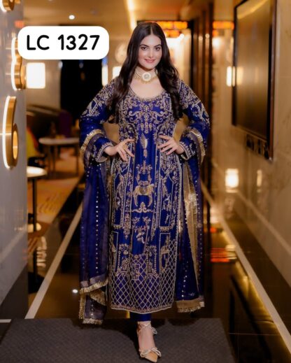LC 1327 DESIGNER GEORGETTE SALWAR SUITS ONLINE LC 1327, SALWAR KAMEEZ WHOLESALER  LC, PLAZZO, Single, Suits
