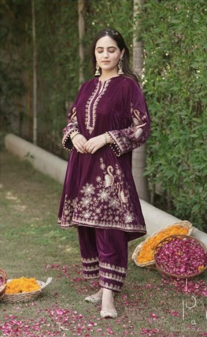 LG 1895 VELVET READYMADE SUITS ONLINE SHOPPING - Image 3