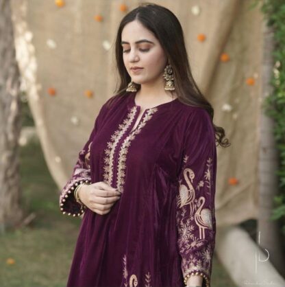 LG 1895 VELVET READYMADE SUITS ONLINE SHOPPING - Image 2