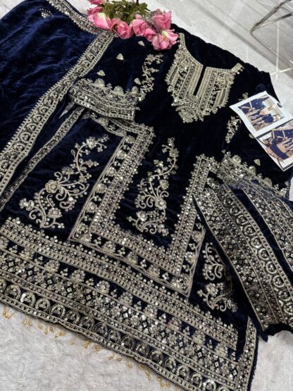 MEHBBOB TEX 1356 A HEAVY VELVET PAKISTANI SUITS IN SINGLE PIECE KURTIS WHOLESALER, MEHBBOB TEX 1356 A HEAVY VELVET  MEHBOOB TEX, Single, Suits
