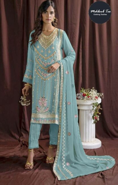 MEHBOOB TEX 1452 C PAKISTANI SUITS IN SINGLE PIECE