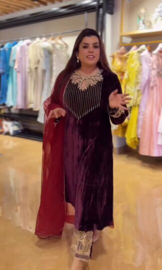 PD1075 PURE CRUSH VISCOSE VELVET TOP PLAZZO & DUPATTA SET ONLINEPD1075 PURE CRUSH VISCOSE VELVET TOP PLAZZO & DUPATTA SET ONLINE