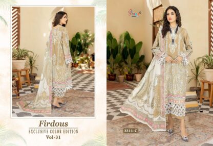 SHREE FABS FIRDOUS EXCLUSIVE COLLECTION VOL-31 3311 C PAKISTANI SUITS