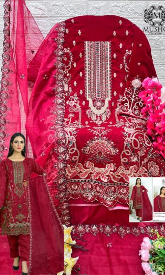 MUSHQ M 280 A PAKISTANI VELVET SUITS AT BEST PRICEMUSHQ M 280 A PAKISTANI VELVET SUITS AT BEST PRICE
