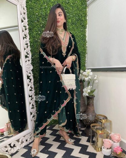 LG 1894 DESIGNER VELVET SUITS WITH DUPATTA