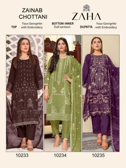 ZAHA 10233 ZAINAB CHOTTANI PAKISTANI SUIT AT BEST PRICE