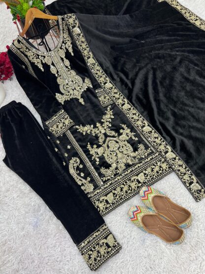 ZF 399 BLACK PAKISTANI SUITS SINGLE PIECE