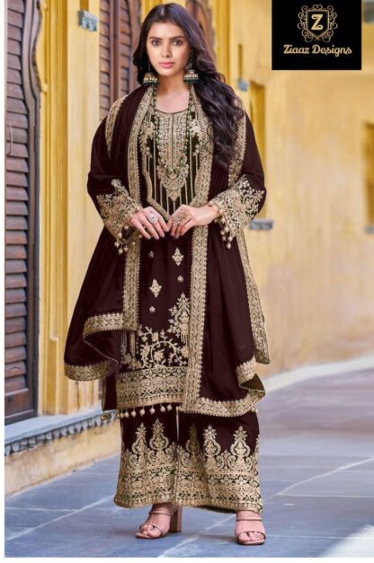 ZIAAZ DESIGN 640 E SEMI STITCHED PAKISTANI SUITS FOR LADIES