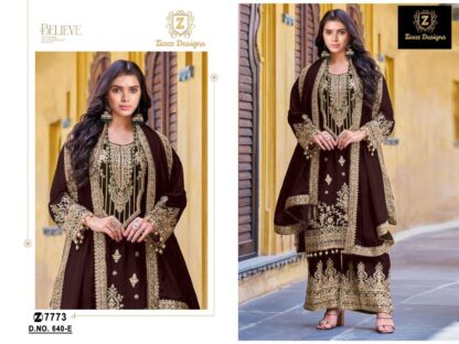 ZIAAZ DESIGN 640 E SEMI STITCHED PAKISTANI SUITS FOR LADIES