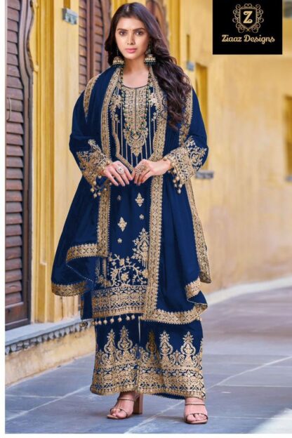 ZIAAZ DESIGN 640 F SEMI STITCHED PAKISTANI SUITS ONLINE SUPPLIER