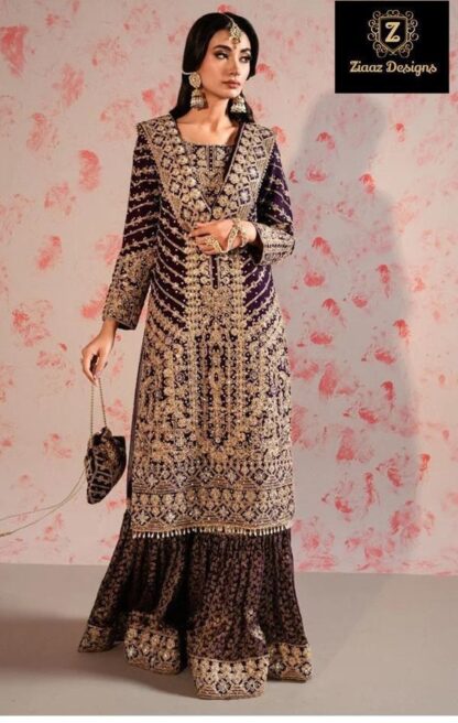 ZIAAZ DESIGN 652 PAKISTANI SUITS IN SINGLE PIECE