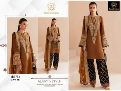 ZIAAZ DESIGN 687 SEMI STITCHED PAKISTANI SALWAR KAMEEZ ONLINE BEST QUALITY PAKISTANI SUITS, PAKISTANI SUITS AT MANUFACTURER PRICE, PAKISTANI SUITS BEST PRICE, PAKISTANI SUITS COLLECTION, PAKISTANI SUITS ONLINE SHOPPING, PAKISTANI SUITS ONLINE SHOPPING IN INDIA, PAKISTANI SUITS WHOLESALE, ZIAAZ DESIGN 687 SEMI STITCHED  FEPIC ROSEMEEN, JIHAN, Pakistani Suits, Salwar Kameez, Single, Suits, ZIAAZ DESIGNS