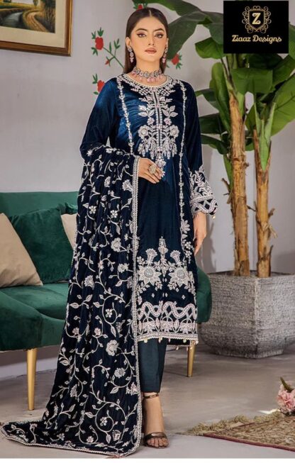 ZIAAZ DESIGN 689 A SEMI STITCHED PAKISTANI SUITS ONLINE INDIA