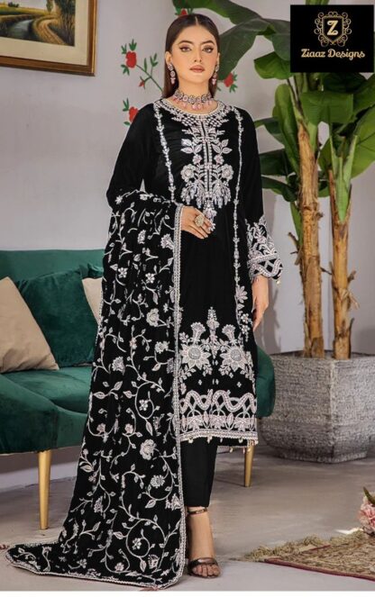 ZIAAZ DESIGN 689 B SEMI STITCHED PAKISTANI SUITS LATEST COLLECTION