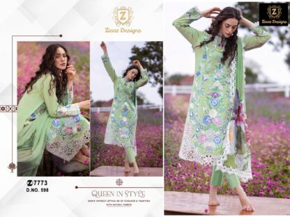 ZIAAZ DESIGNS 598 SEMI STITCHED PAKISTANI SUITS ONLINE