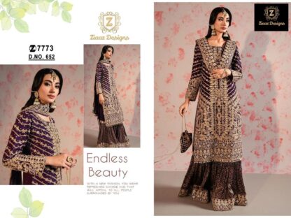 ZIAAZ DESIGNS 652 PAKISTANI SUITS SURAT ONLINE SHOPPING - Image 2