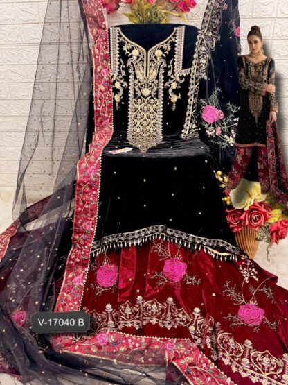 ZIAAZ DESIGNS V 17040 B VELVET PAKISTANI SUITS DESIGN 2024 KURTIS WHOLESALER, PAKISTANI AT BEST PRICE, SUITS WHOLESLER, ZIAAZ DESIGNS V 17040 B VELVET  Pakistani Suits, Single, Suits, ZIAAZ DESIGNER
