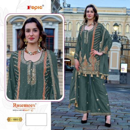 FEPIC ROSEMEEN C 1883 C PAKISTANI SUITS MANUFACTURER FEPIC ROSEMEEN C 1883 C, PAKISTANI SUITS ONLINE, PAKISTANI SUITS WHOLESALER FROM SURAT, SALWAR KAMEEZ WHOLESALE, SALWAR SUITS IN SINGLE  FEPIC ROSEMEEN, Pakistani Suits, Salwar Kameez, Single, Suits