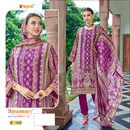 FEPIC ROSEMEEN C 1900 PAKISTANI SUITS LUXURY COLLECTION FEPIC ROSEMEEN C 1900, PAKISTANI SUITS ONLINE, PAKISTANI SUITS WHOLESALER FROM SURAT, SALWAR KAMEEZ WHOLESALE, SALWAR SUITS IN SINGLE  FEPIC ROSEMEEN, Pakistani Suits, Salwar Kameez, Single, Suits