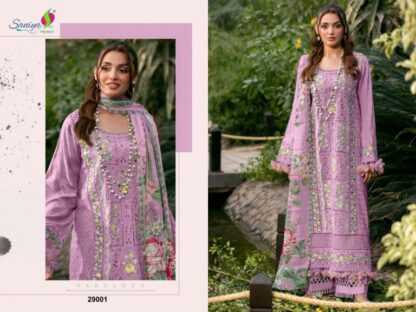 SANIYA TRENDZ 29001 ADAN LIBAS CHIKANKARI VOL 29 PAKISTANI SUITS - Image 3