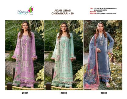 SANIYA TRENDZ 29001 ADAN LIBAS CHIKANKARI VOL 29 PAKISTANI SUITS