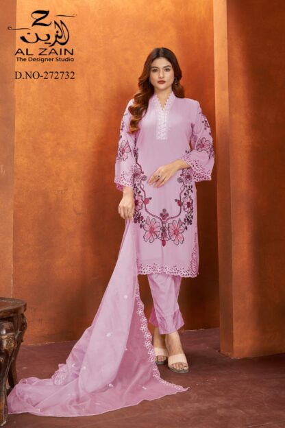 AL ZAIN 272732 PINK PAKISTANI KURTI IN SINGLE PIECE