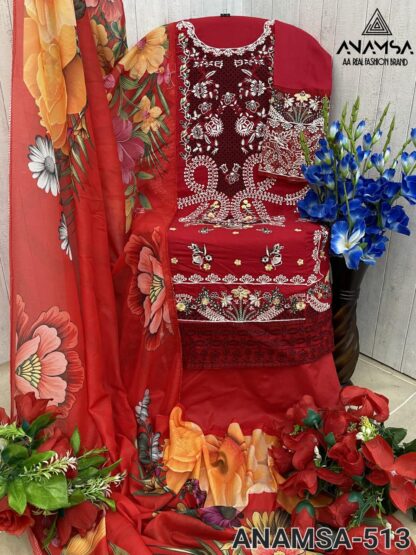 ANAMSA 513 PAKISTANI SUITS ONLINE SHOPPING - Image 2