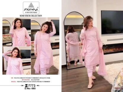 ANAMSA 565 GEORGETTE PAKISTANI LATEST SUITS ONLINE