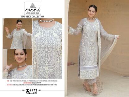 ANAMSA 621 PAKISTANI SUITS ONLINE SHOPPING - Image 5