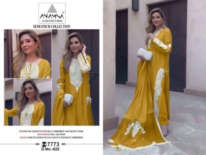 ANAMSA 622 SEMI STITCHED PAKISTANI SUITS WHOLESALE IN SURAT