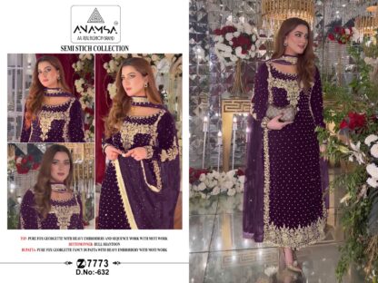 ANAMSA 632 SEMI STITCHED PAKISTANI SUITS FOR WOMEN