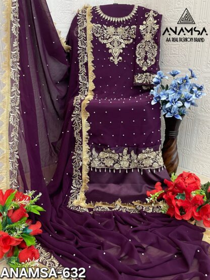 ANAMSA 632 SEMI STITCHED PAKISTANI SUITS FOR WOMEN - Image 2