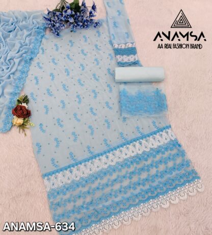 ANAMSA 634 SEMI STITCHED PAKISTANI SUITS ONLINE SUPPLIER - Image 3