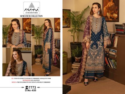 ANAMSA 635 SEMI STITCHED WHOLESALE PAKISTANI SUITS ONLINE