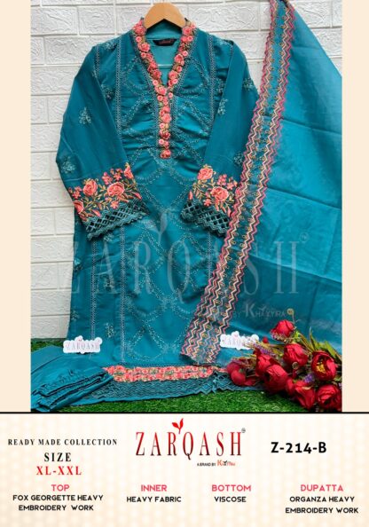 ZARQASH Z 214 B READYMADE PAKISTANI KURTI LATEST COLLECTION COTTON SUITS, PAKISTANI SUITS ONLINE, PAKISTANI SUITS SINGLE PIECE, SALWAR KAMEEZ ONLINE, ZARQASH Z 214 B READYMADE  Pakistani Suits, READYMADE KURTI, Salwar Kameez, Single, Suits, ZARQASH